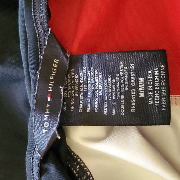 Tommy Hilfiger Scoopneck One Piece Swimsuit Color Navy sz M - Picture 5 of 5